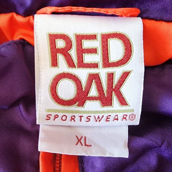 Vintage Clemson Mens XL Jacket Windbreaker Red Oak Sportswear Hooded 1/4 Zip - Picture 11 of 14